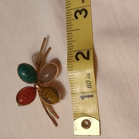 Vintage scarab beetle brooch bal-ron - Picture 4 of 4